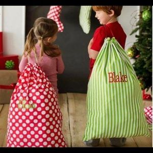 Large Santa Christmas Sack w/Monogram Choose color